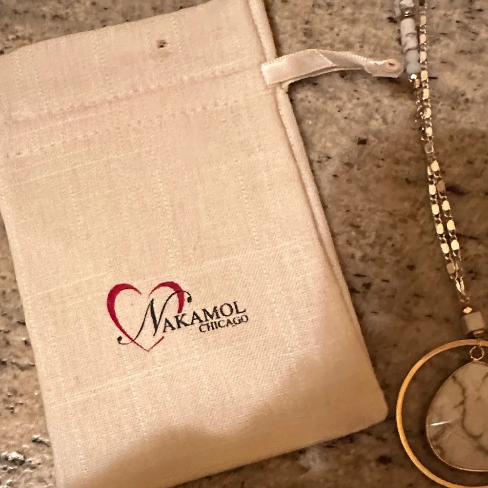 Nakamol Gold and Silver Geometric Pendant Necklace - Picture 2 of 3